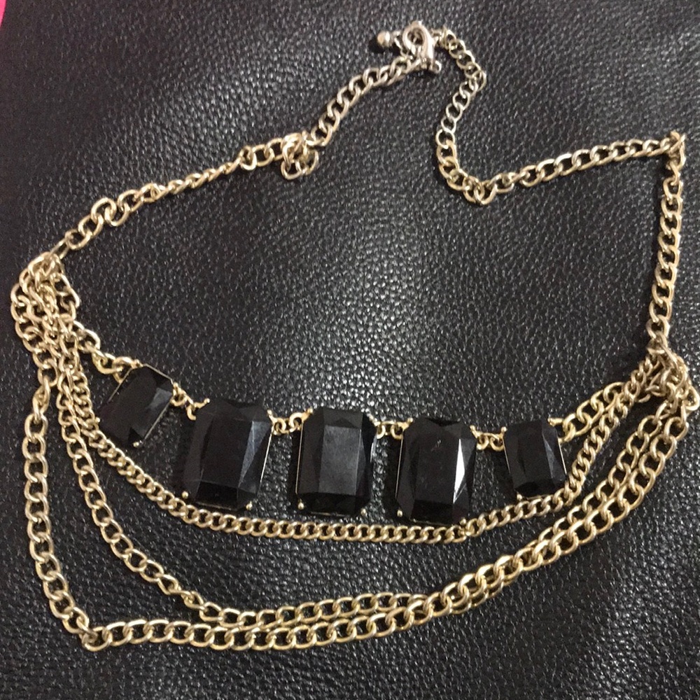 Gold and Black chunky necklace
